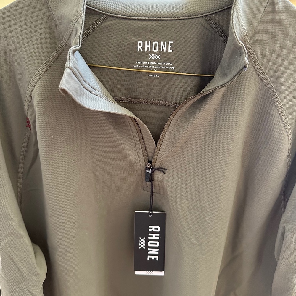Rhone Session 1/4 Zip Tea Leaf Color Size Large Mens